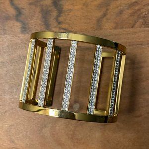 Michael Kors gold tone stainless steel cuff bracelet